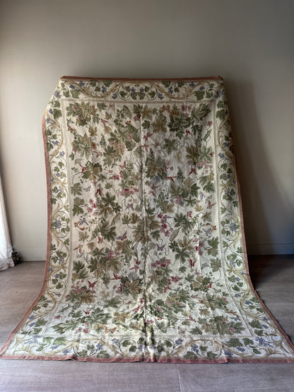 Needlepoint floral rug