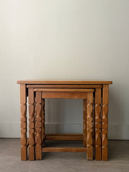 Danish oak nesting tables