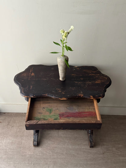 Painted pine side table