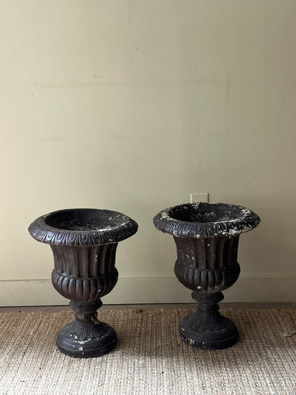 Dark Brown Concrete urns