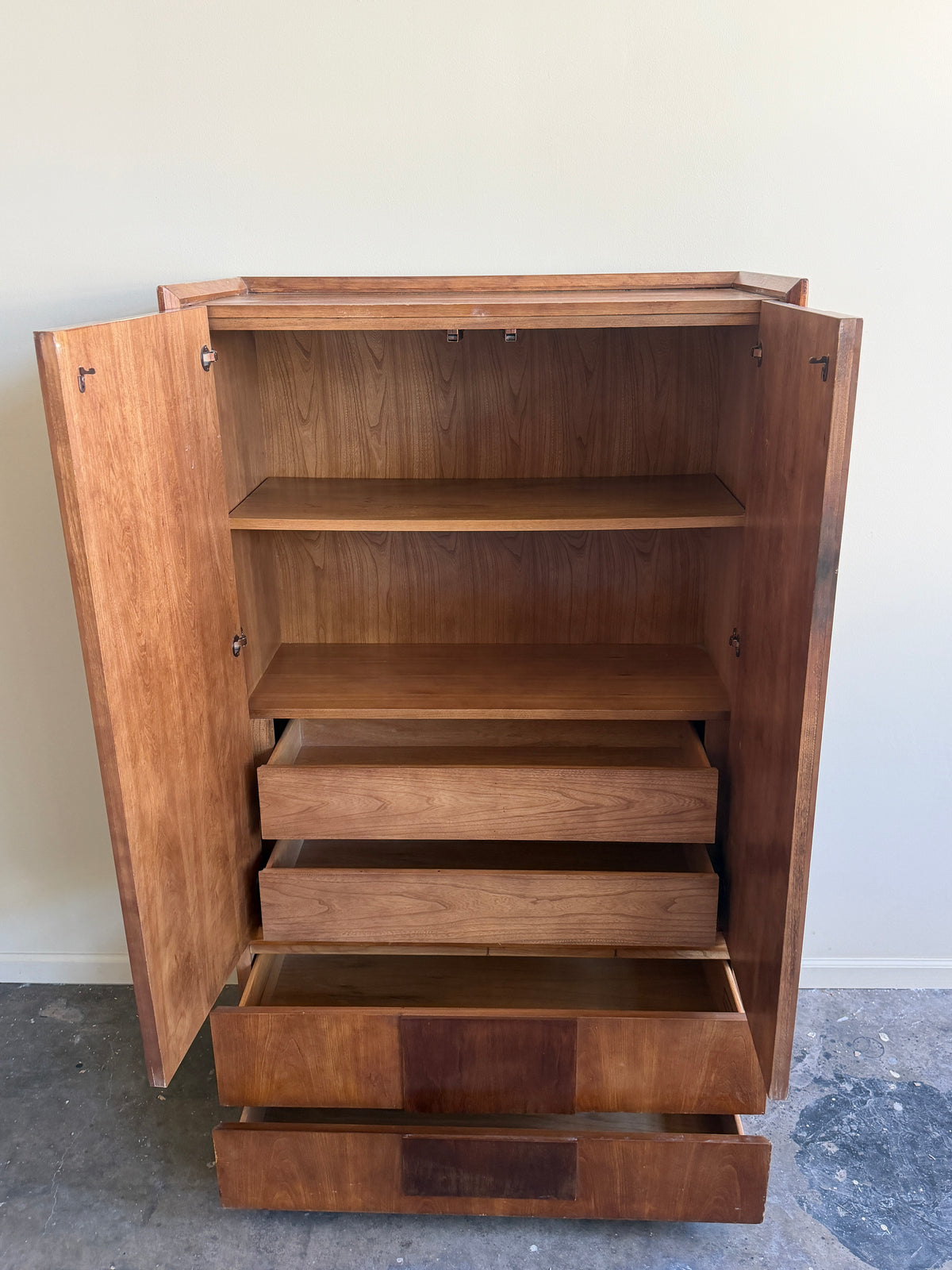 Walnut linen press