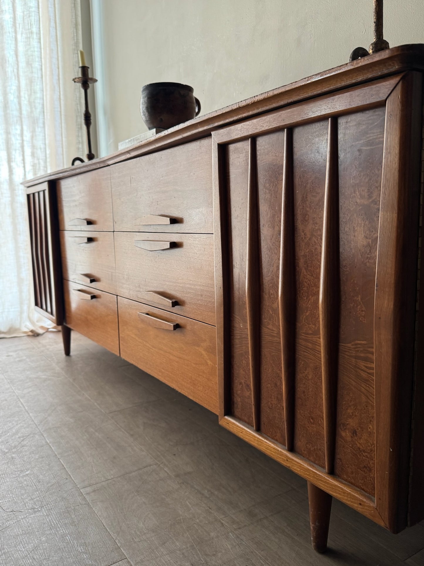 Walnut 12 drawer dresser