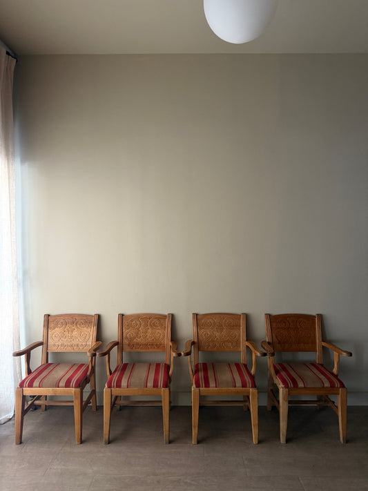 Krogenaes Norwegian pine armchairs. Sold in pairs.