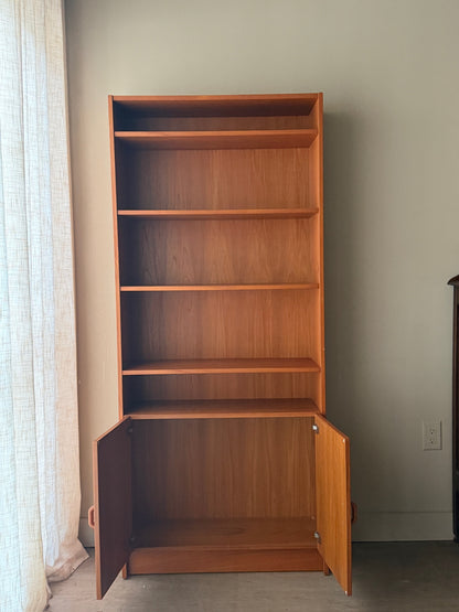 Danish teak bookcase cabinet