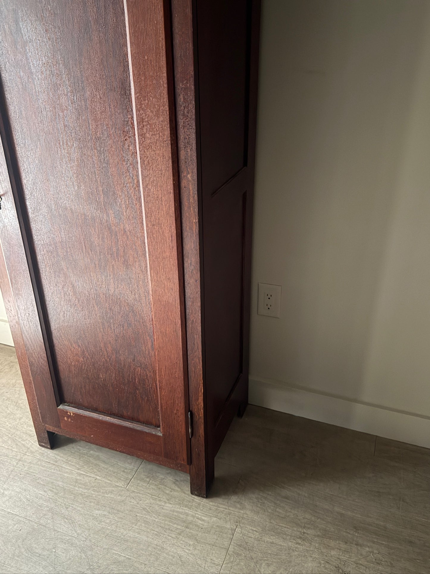 Golden oak chimney cupboard