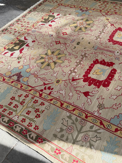 Hand-woven wool rug