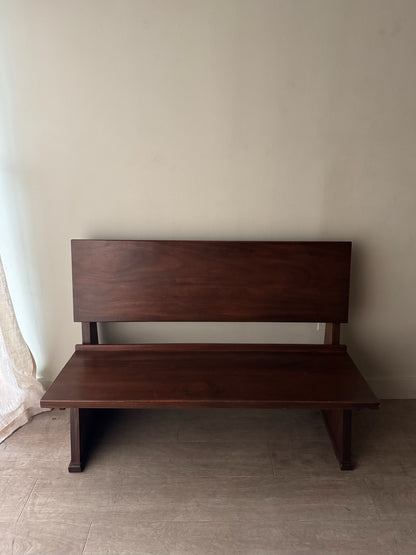Walnut church pew