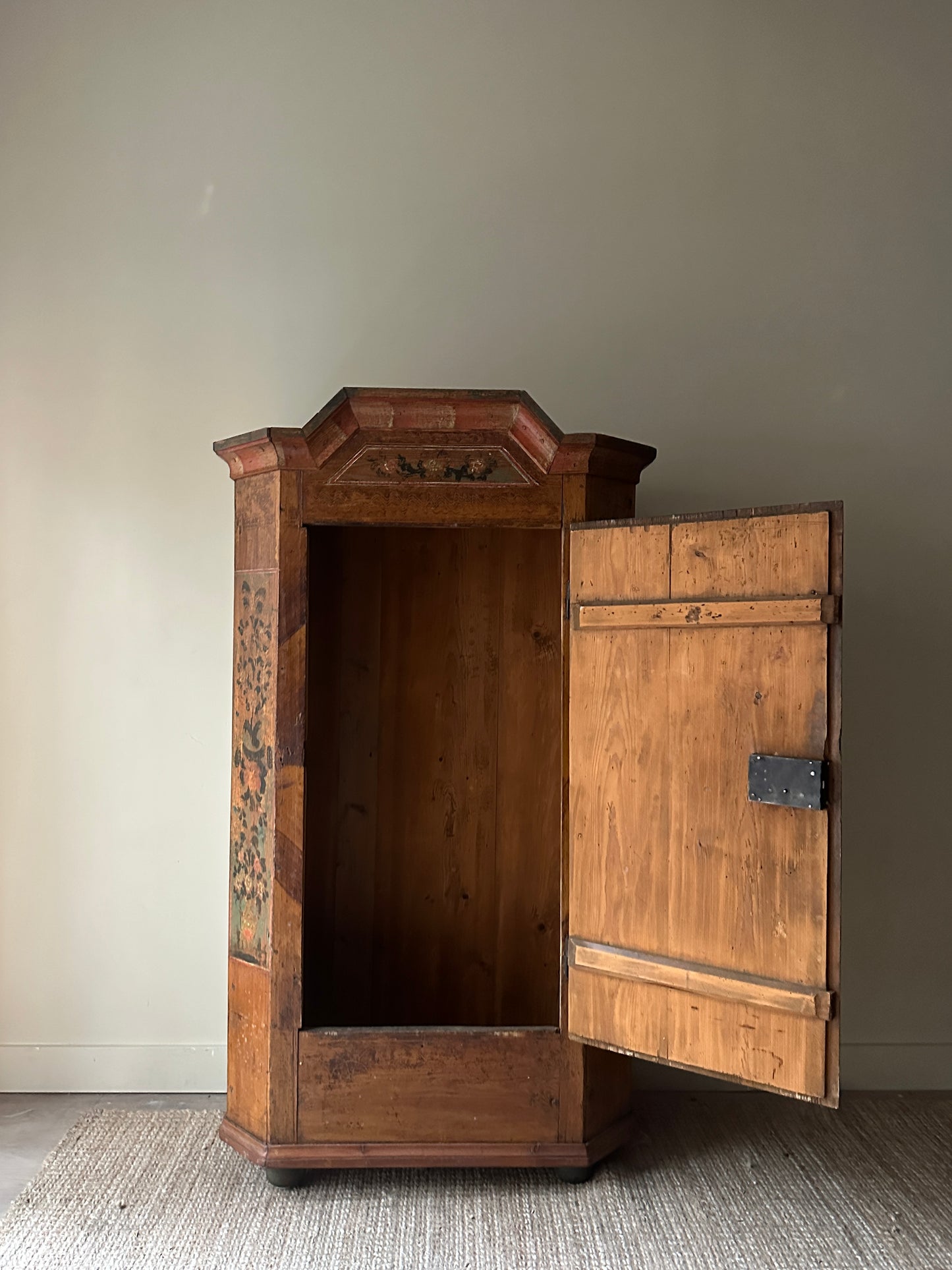 Folk painted cabinet