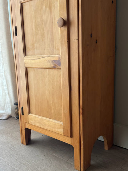Narrow pine cupboard