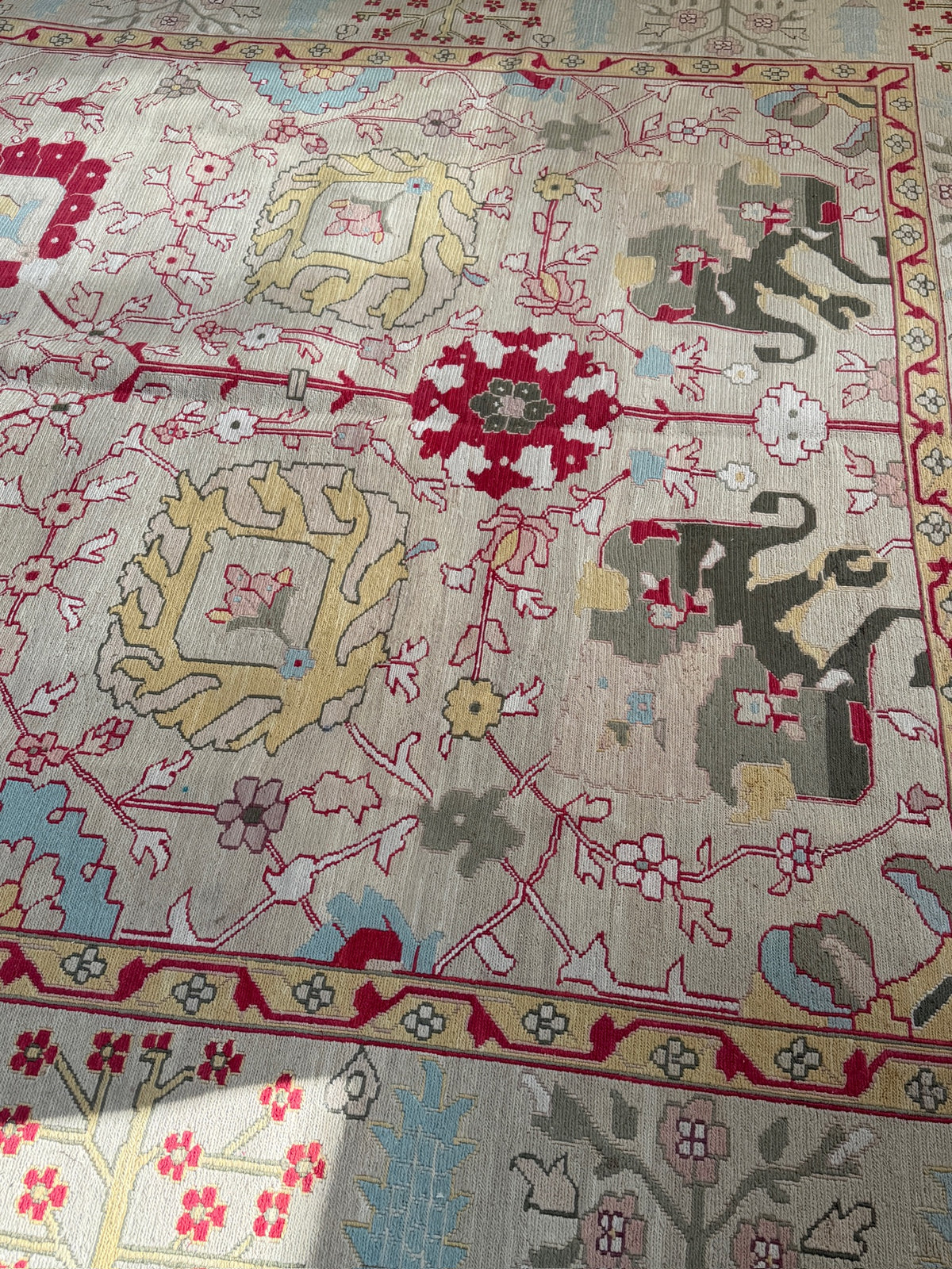 Hand-woven wool rug