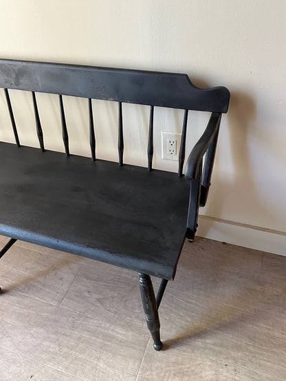 Black painted bench