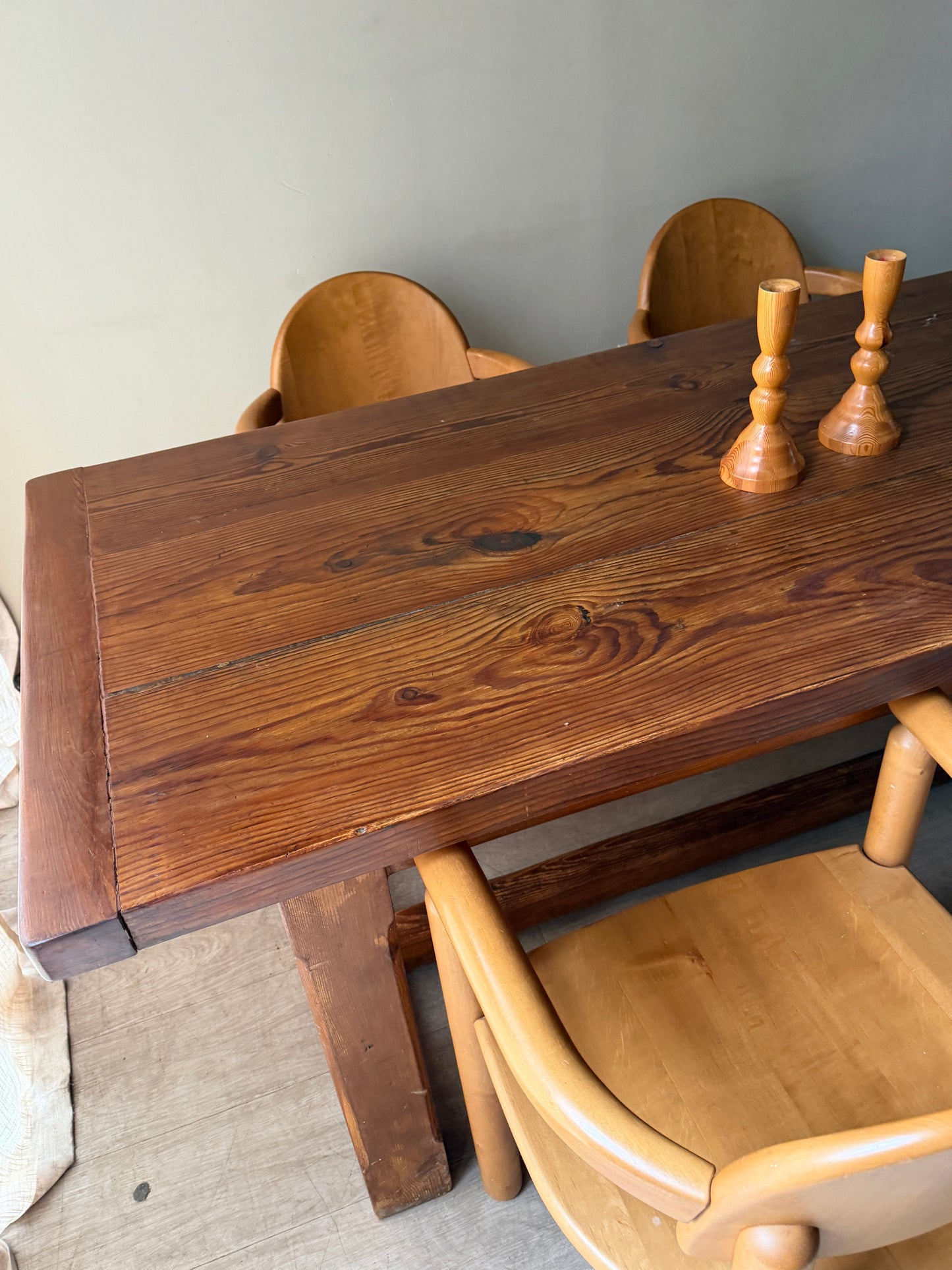 Dutch pine dining table