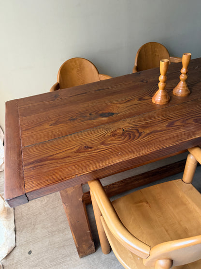 Dutch pine dining table