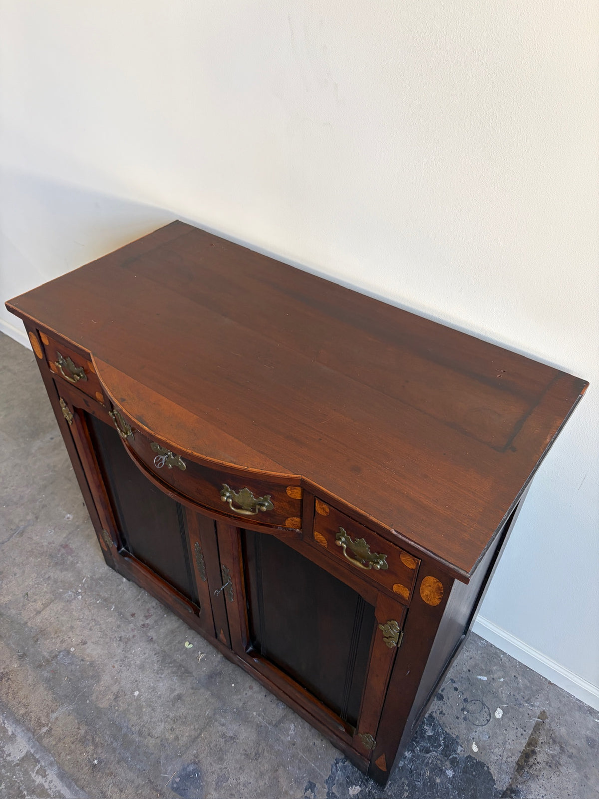 Victorian Inlaid Mixed Woods Server