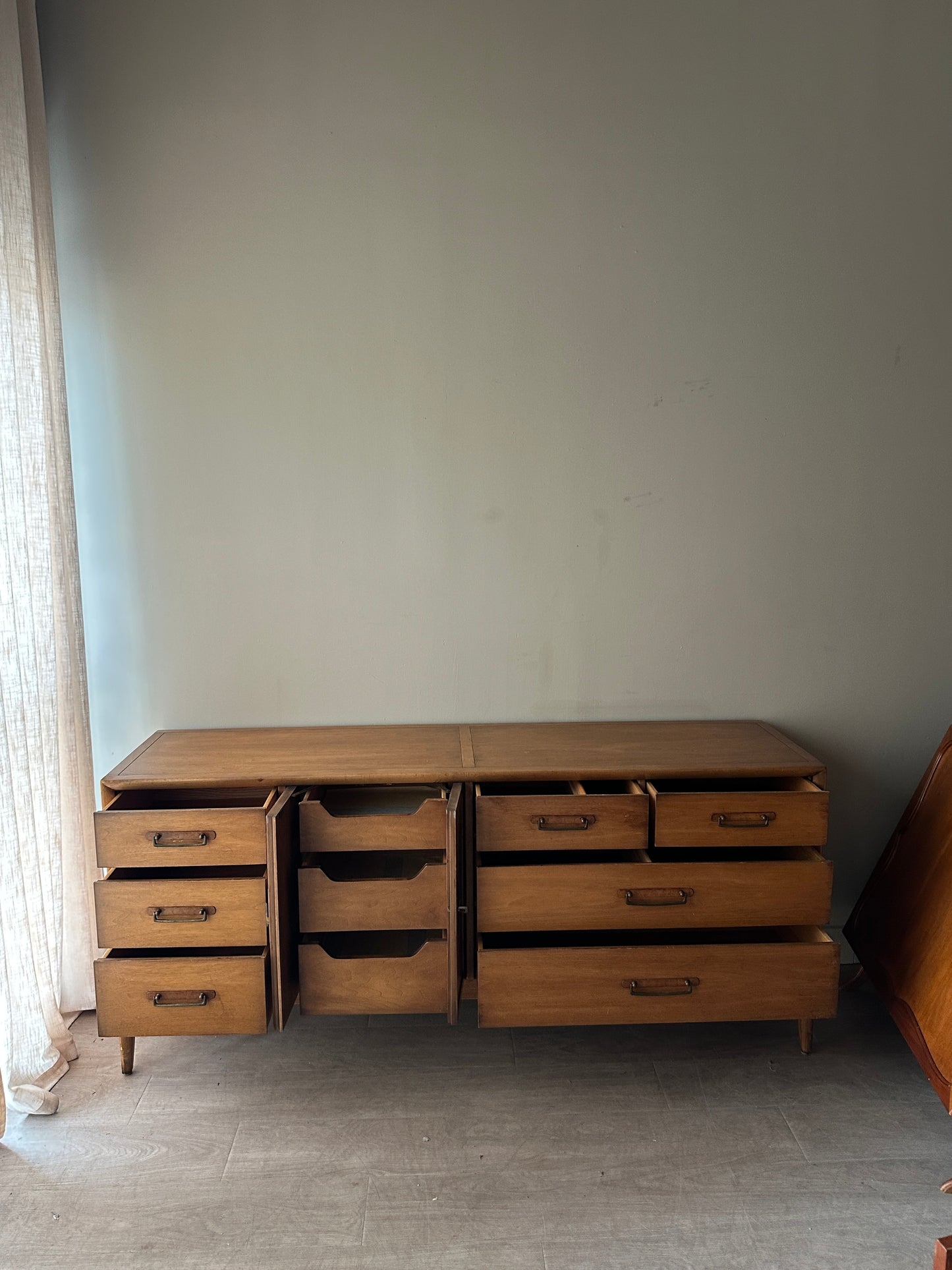Walnut low credenza