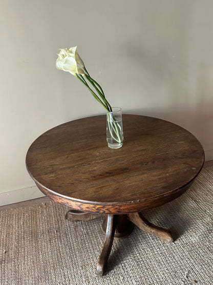 Round pine dining table