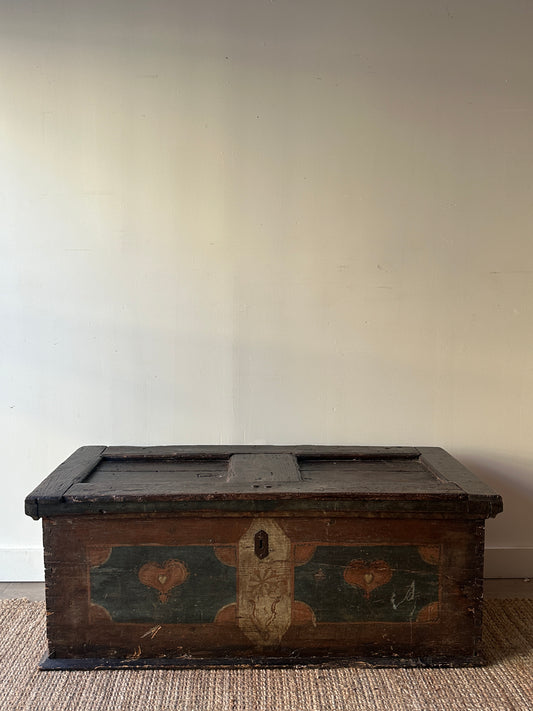 19th c. painted pine chest