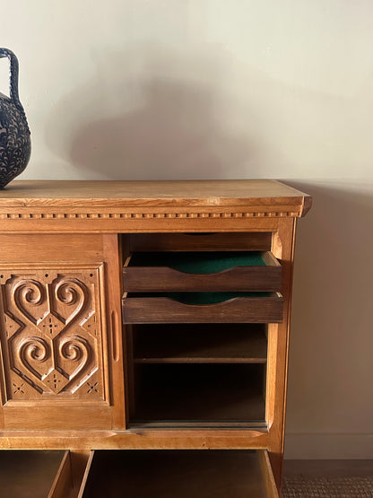 Danish oak sideboard by Henning Kjaernulf