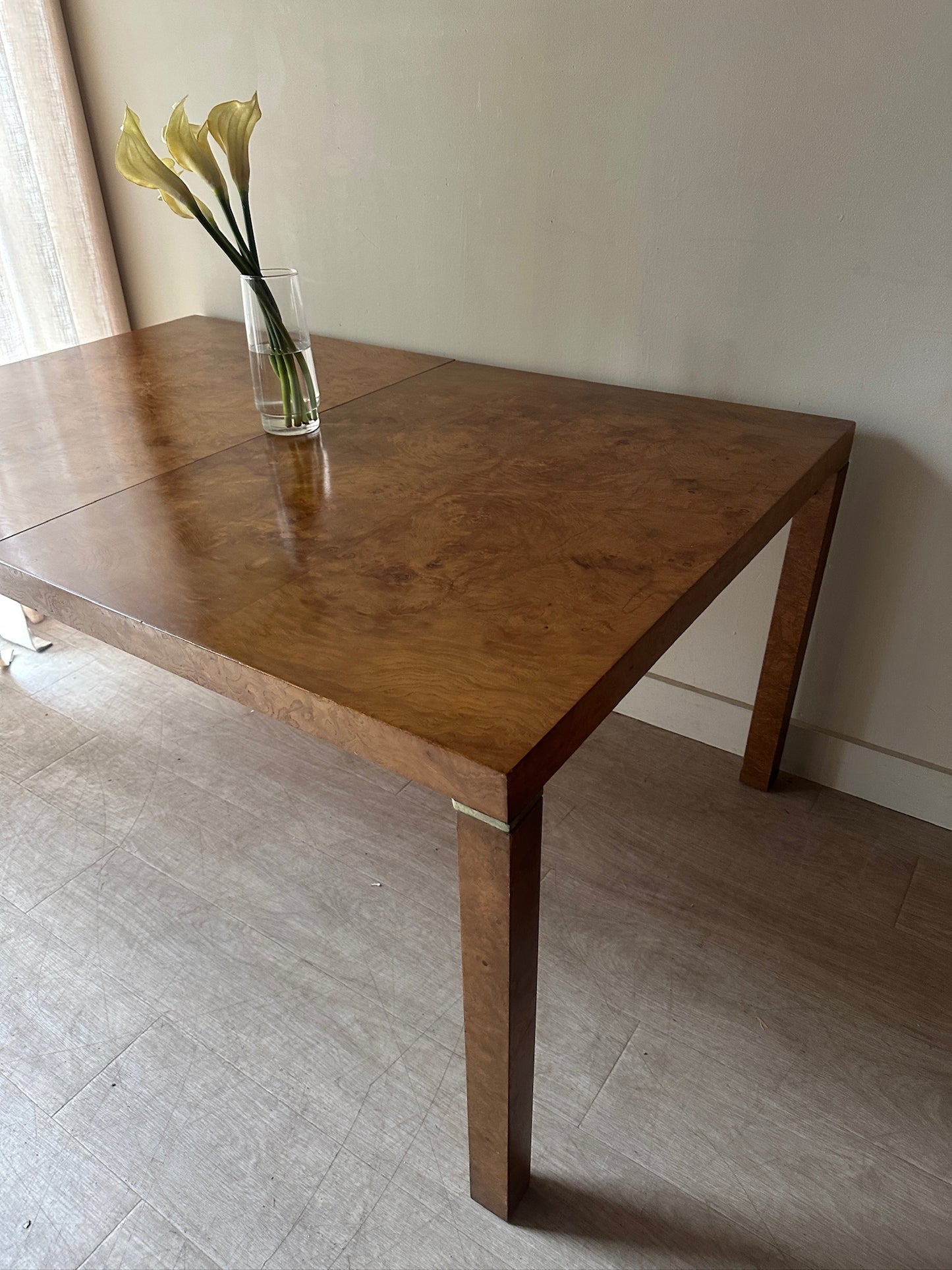 Lane Burlwood dining table with extension
