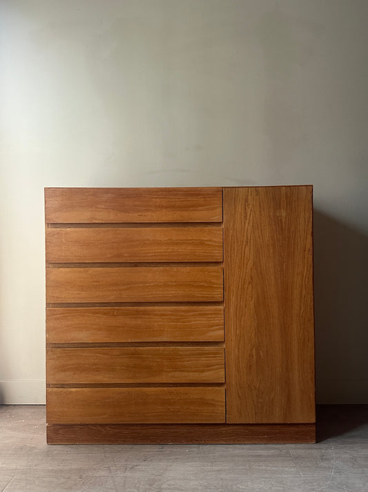 Danish light teak side by side