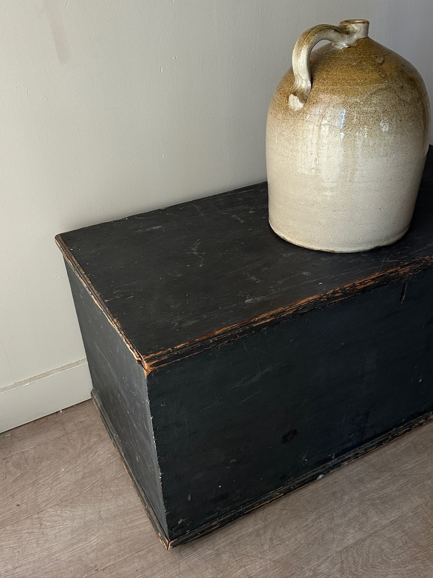 Blue painted chest