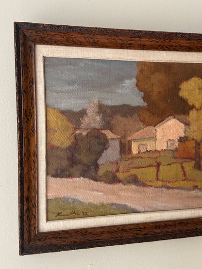Farmhouse landscape painting