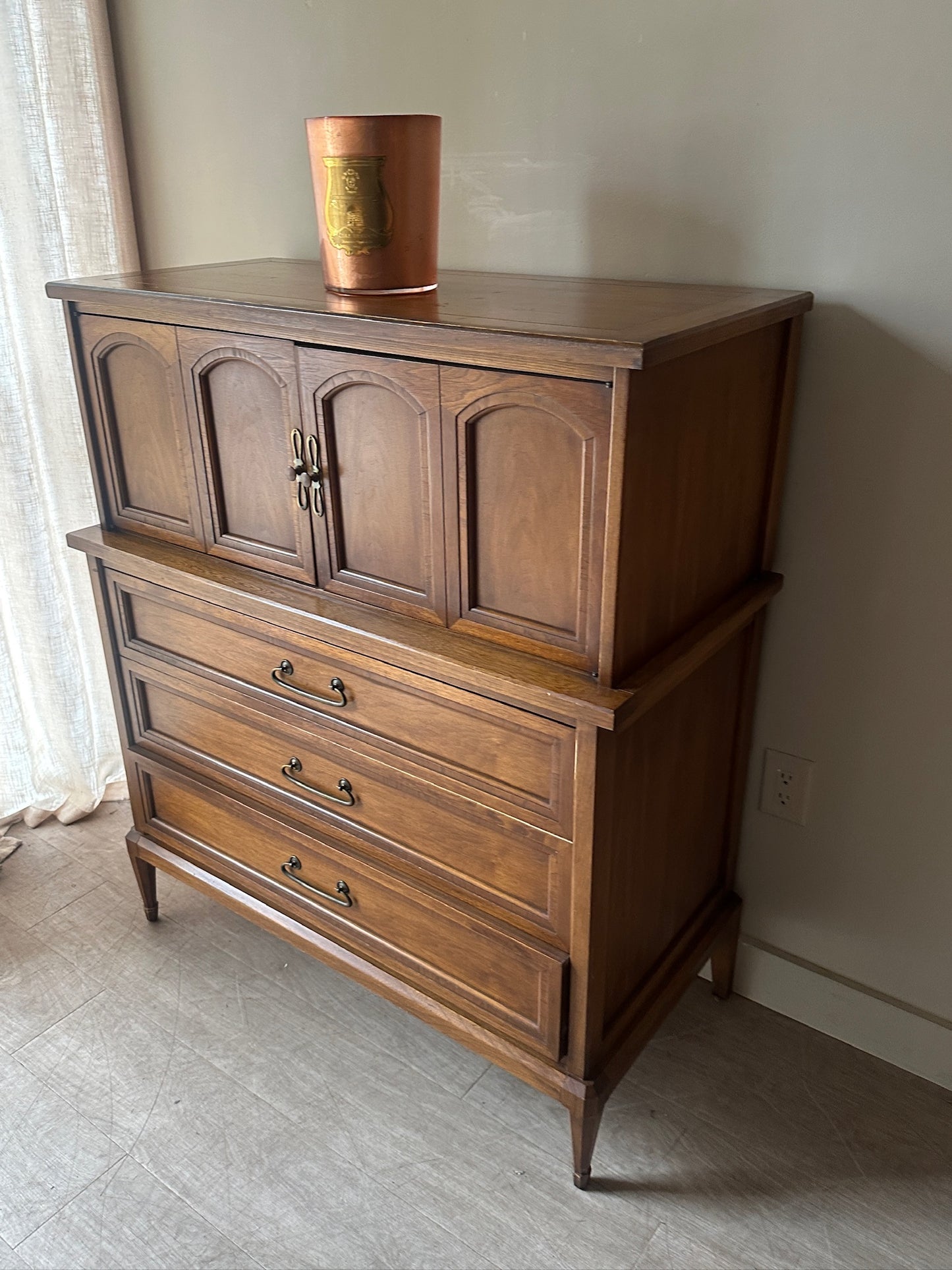 White Furniture walnut directoire dresser