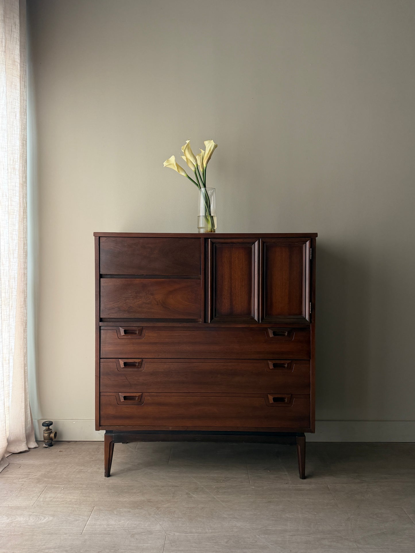 Walnut gentlemen’s dresser