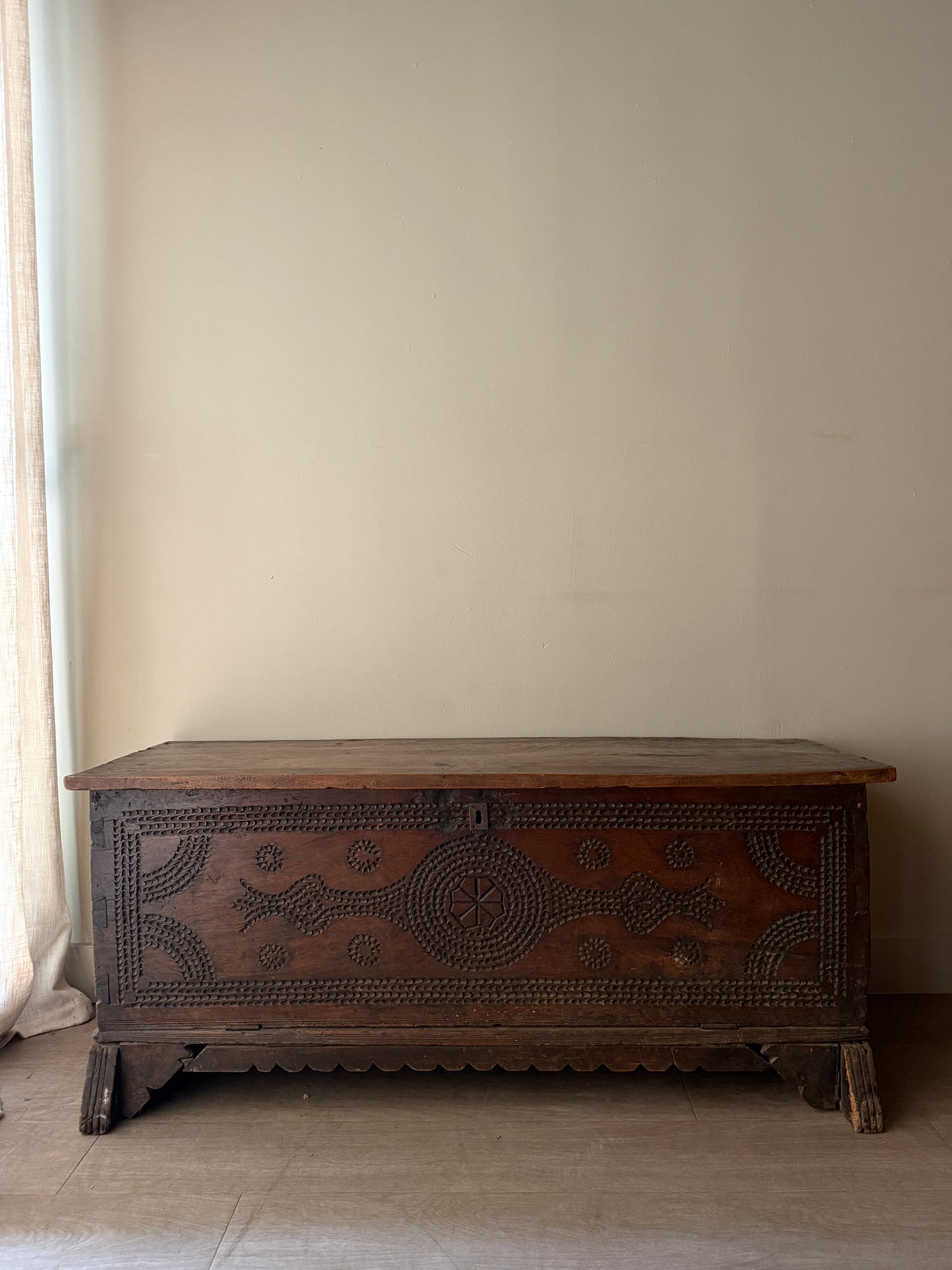 Italian walnut cassone