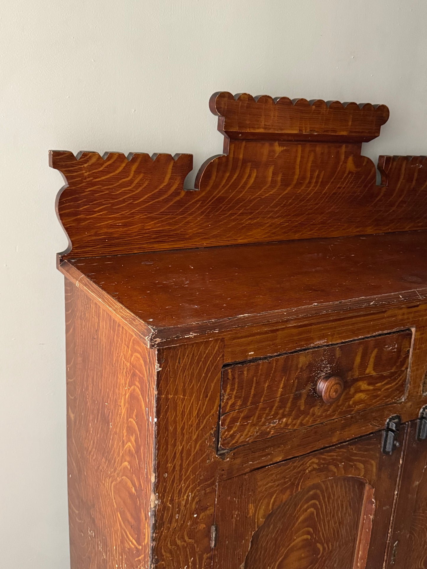 Pennsylvania grain painted jelly cupboard