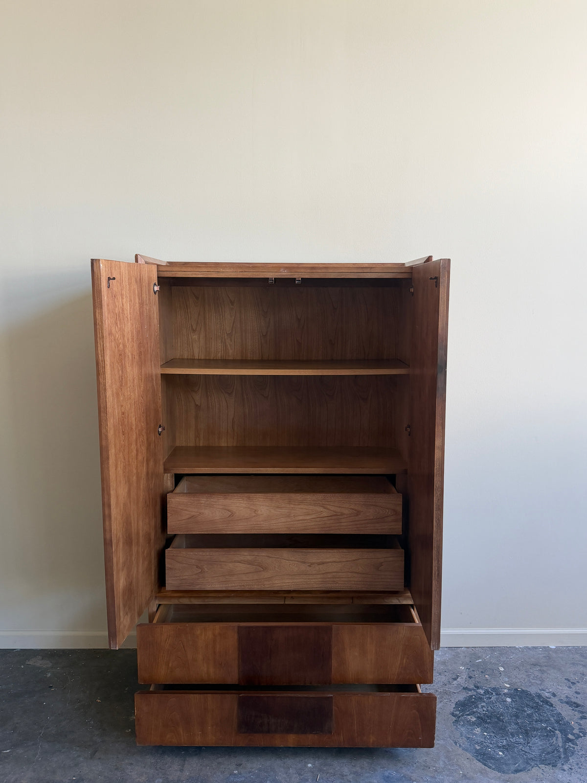Walnut linen press
