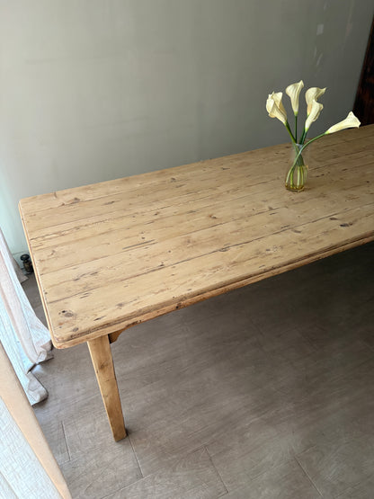 Gustavian Swedish waxed pine farm table