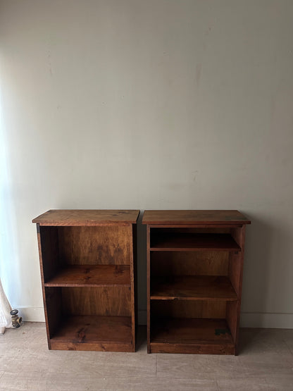 2 pine bookshelves. Sold individually.