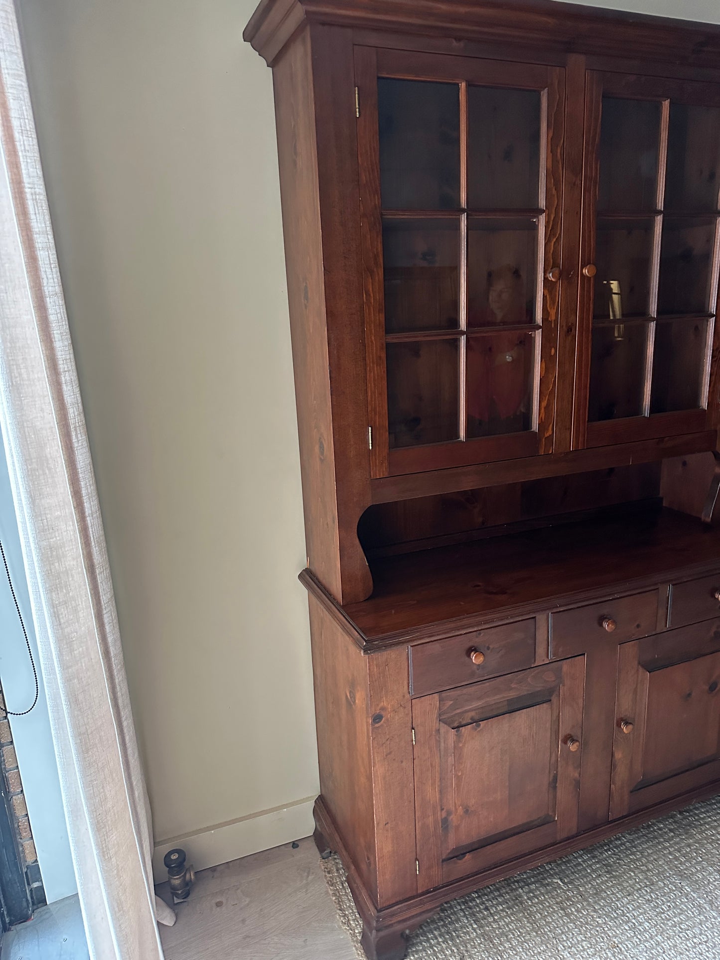 Two Piece Pine Hutch