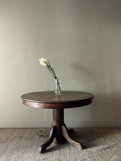 Round pine dining table