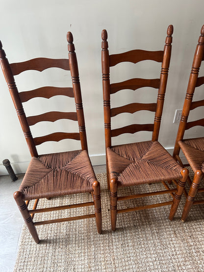 Set of 2 ladder back chairs