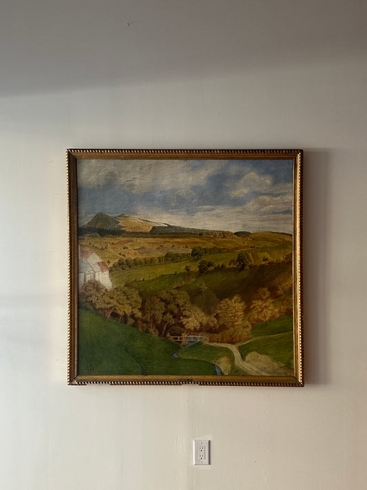 Large Landscape Painting by Lino Vesco c. 1906