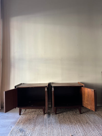 Walnut side tables. Sold individually.