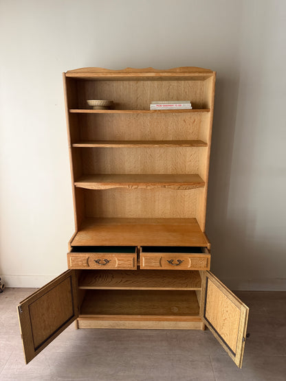 Henning oak two piece hutch