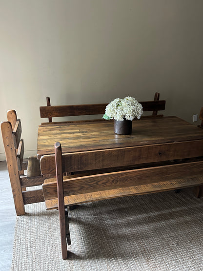 Pine dining set.