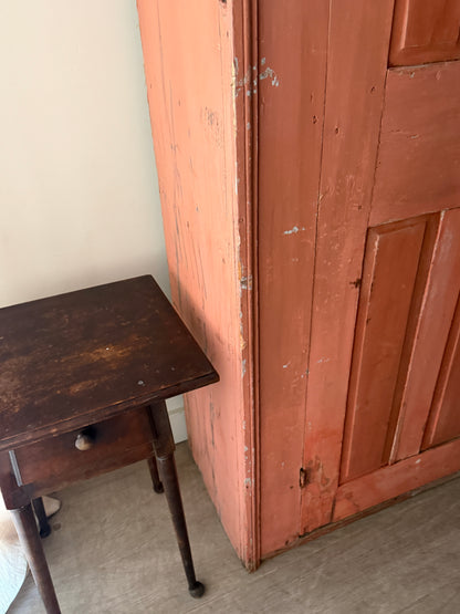 Salmon painted pine cupboard