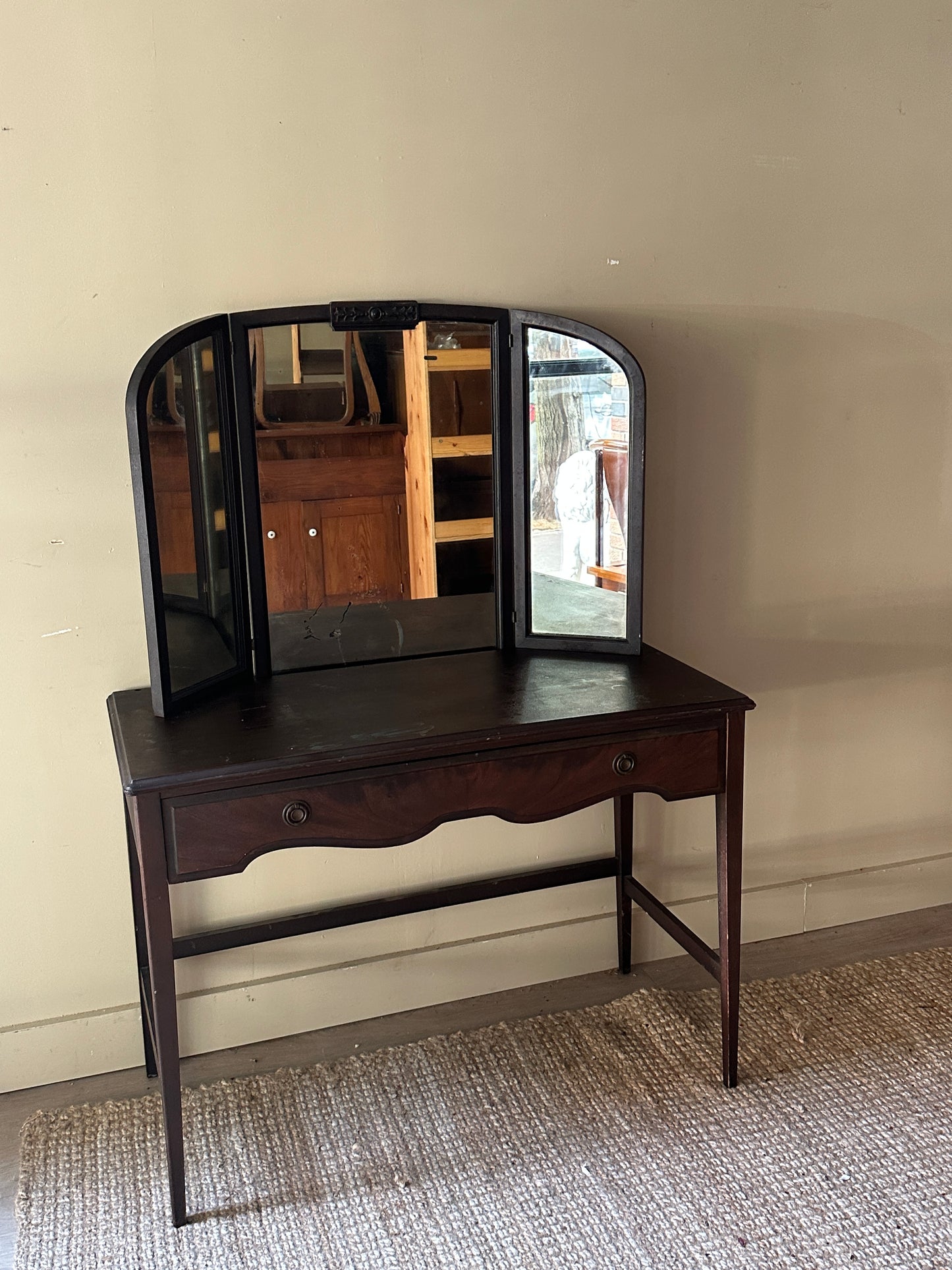 Mahogany vanity