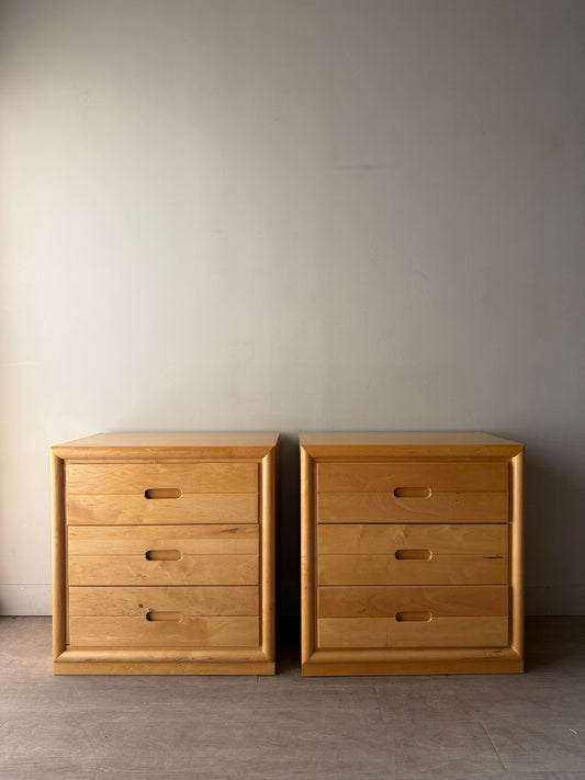 2 Dixie maple dressers or nightstands. Sold individually.