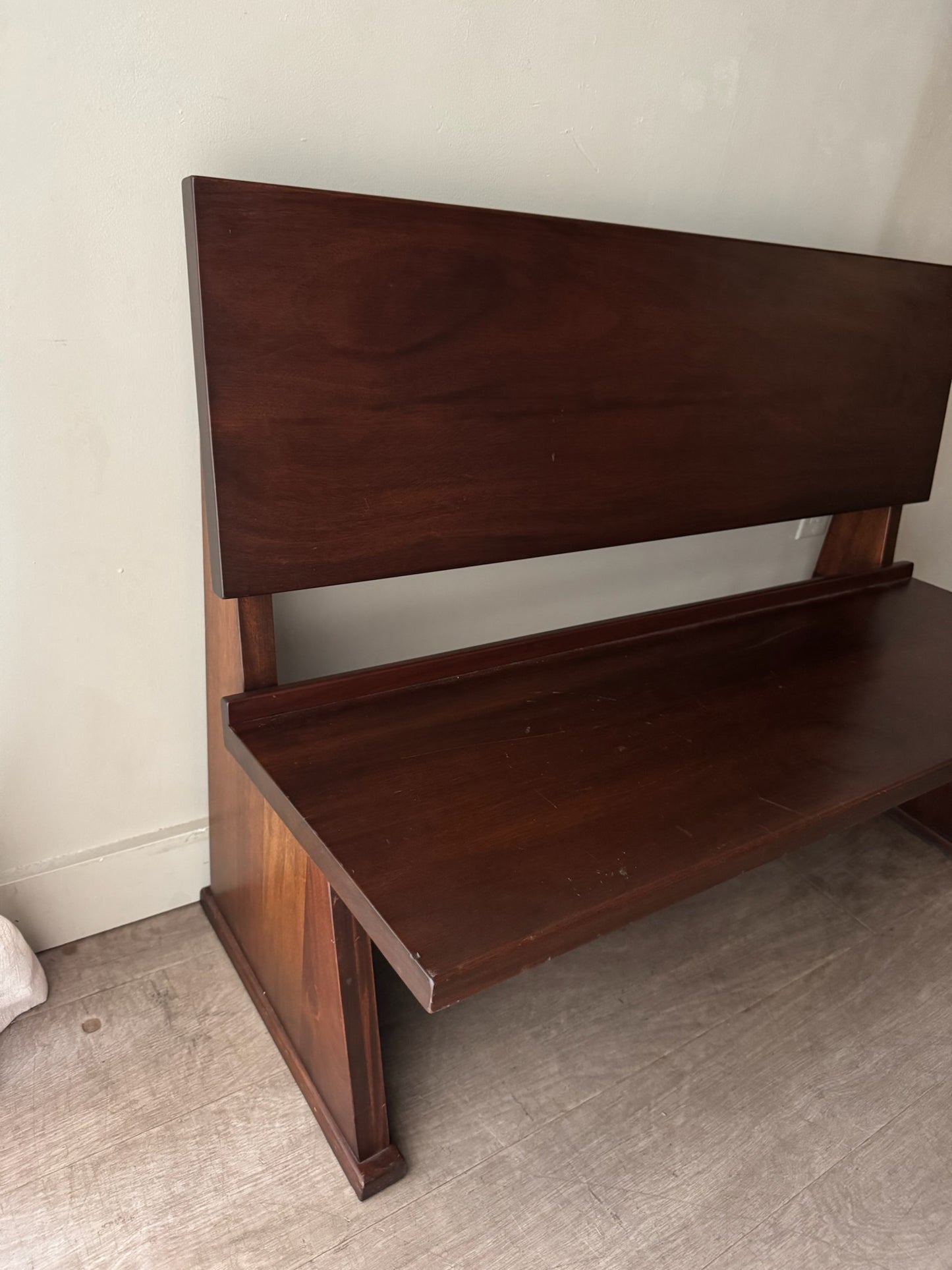 Walnut church pew