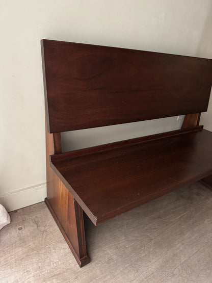 Walnut church pew