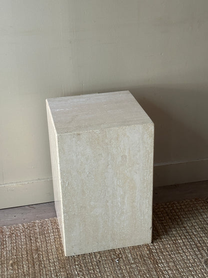Travertine pedestal