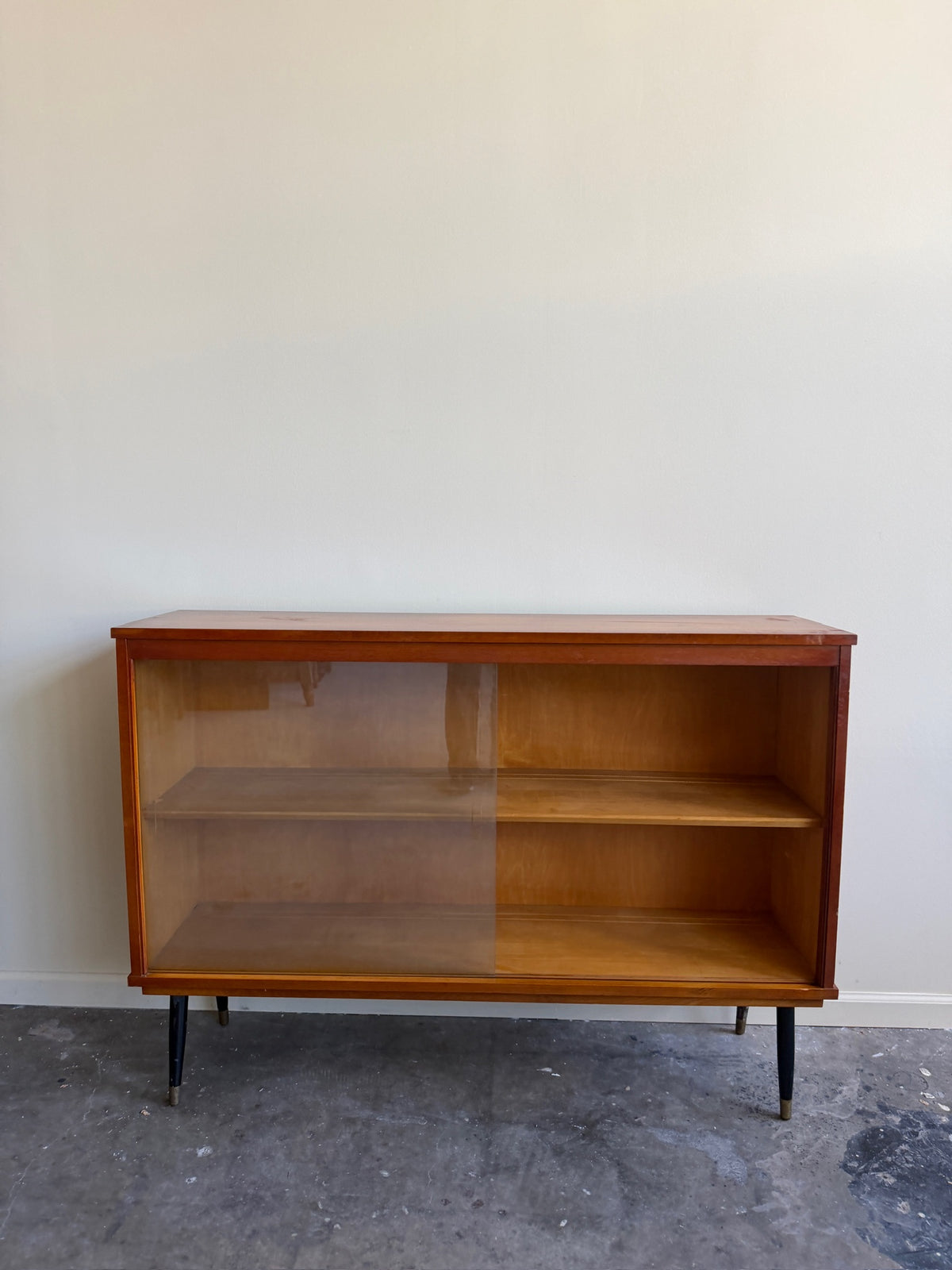 Walnut display cabinet
