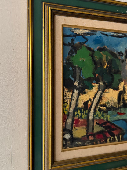 French Post-Impressionist cityscape. Unsigned.