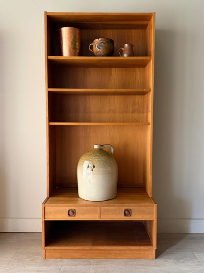 Swedish teak two piece hutch