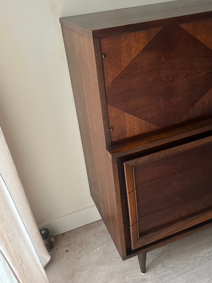 Walnut tallboy